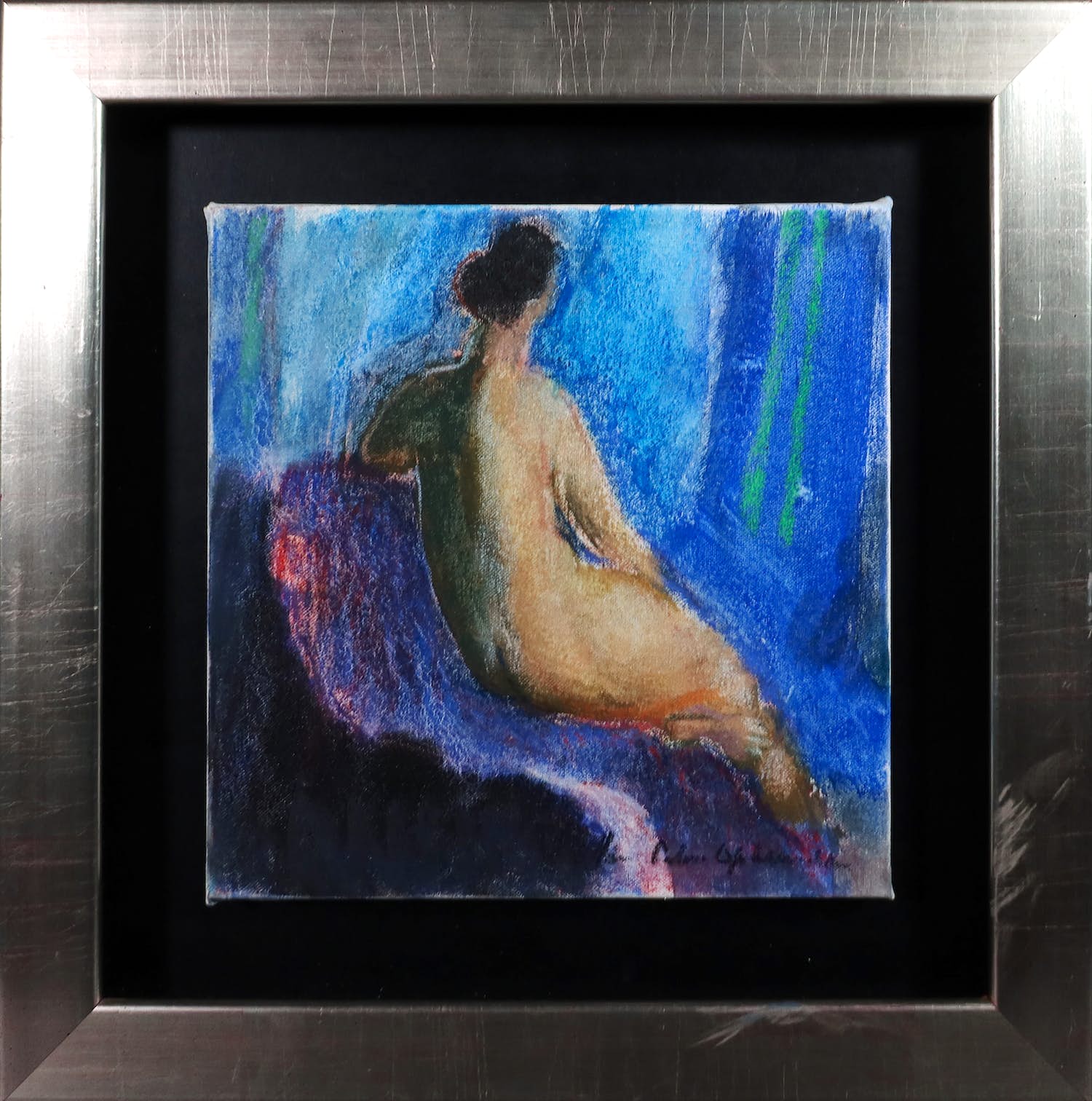 Jan Peter van Opheusden - Acryl op doek, Vrouwelijk naakt - Ingelijst kopen? Bied vanaf 150!