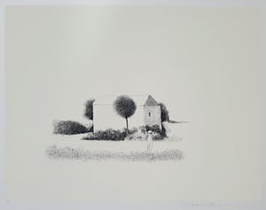 Metten Koornstra - Vrouw voor huis in landschap, litho kopen? Bied vanaf 50!