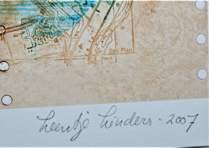 Leentje Linders - 2 ingelijste etsen: uit 2007 & 1975 kopen? Bied vanaf 35!