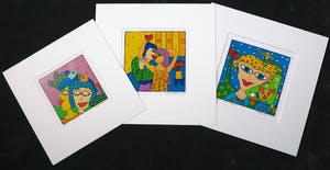 Franz Bodner - Lot van 3 zeefdrukken, Left Behind, Yes I do en Relaxed kopen? Bied vanaf 1!