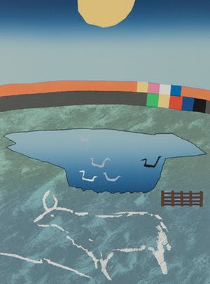 Harrie Gerritz - Night Vision, 1983, 4/20 - Zeefdruk op papier kopen? Bied vanaf 45!