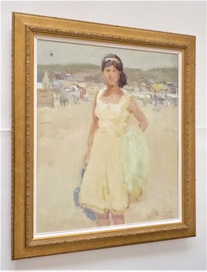 Hessel de Boer - Dame aan het strand kopen? Bied vanaf 1000!