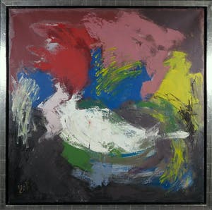 Martin van Wordragen - Olieverf op doek, Broedende vogel - Ingelijst (Groot) kopen? Bied vanaf 250!