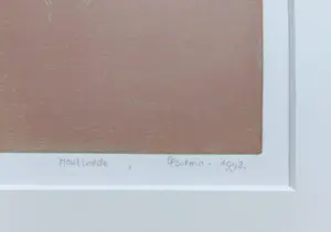 Grietje Postma - Duinlandschap, houtsnede (kleine oplage, netjes ingelijst) kopen? Bied vanaf 250!