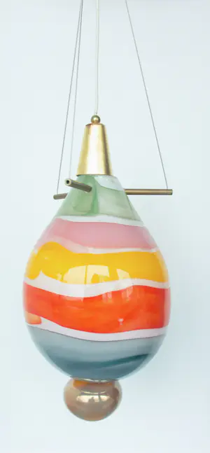 Michel van Overbeeke - Bijzondere lamp van glas / Droomluchter - inclusief 2 boeken! kopen? Bied vanaf 400!