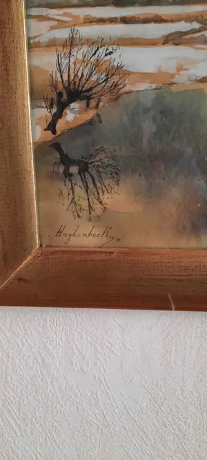 Niet of onleesbaar gesigneerd - Landschap aquarel kopen? Bied vanaf 1!