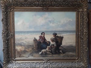 Cornelis de Bruin - Strandjutters original. kopen? Bied vanaf 275!