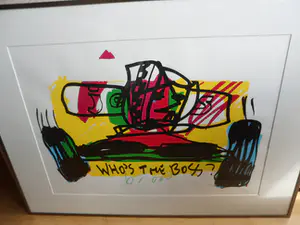 Herman Brood - Zeefdruk - "Who's the boss" (Formule 1, Jos Verstappen) kopen? Bied vanaf 425!