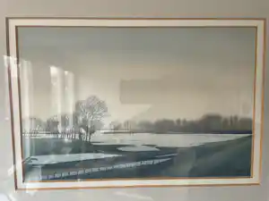 Gerrit Neven - Aquarel uiterwaarde rivier verkocht voor € 420!