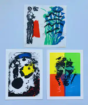 Buy Jef Diederen - lot van drie werken? Bid from 55!