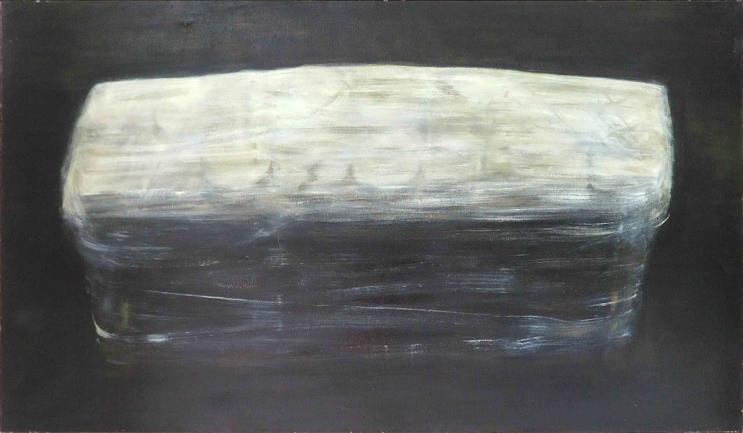 Marianne Blokland - Olieverf op doek, Leegte na de maaltijd (Zeer groot) verkocht voor € 300!