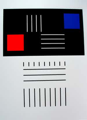 Genevieve Claisse - Giclée - Geometrische compositie - 2015 verkocht voor € 125!