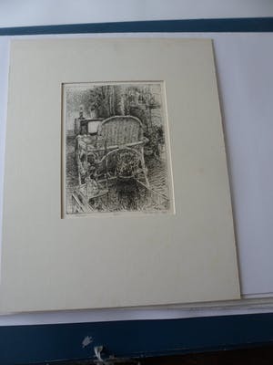 Piet Hein Zijl - Ets. Titel, "Interieur". kopen? Bied vanaf 20!