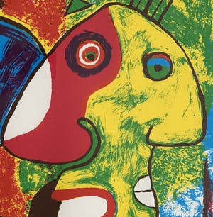 Clemens Briels - Kleurenzeefdruk | 'Zonder titel' | 1995 (INGELIJST) kopen? Bied vanaf 100!