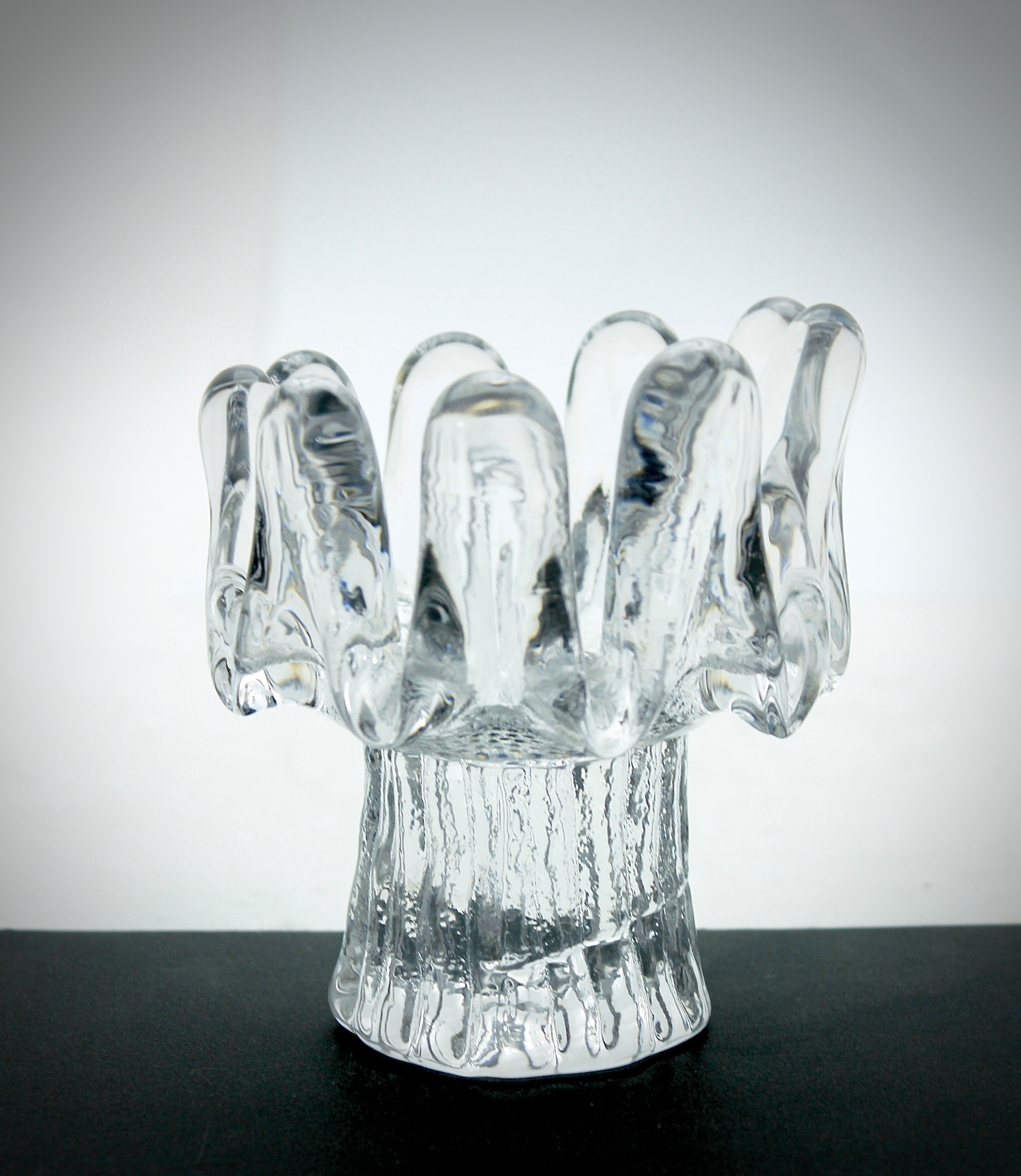 Kosta Boda - Goran Warff 'Sunflower' Kandelaar 1950's - Zweden verkocht voor € 19!