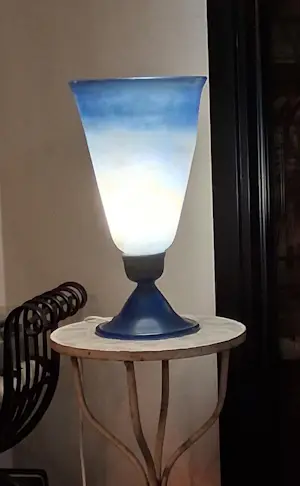 Murano Glas - Vintage Italiaanse Design Lamp - Handgeblazen Scavo Glas - XL Model kaufen? Bieten Sie von 295!