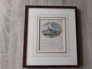 Anna Catharina Brouwer - 18e -eeuwse gravure, Gezicht op Dordrecht kopen? Bied vanaf 25!