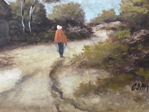 Teunis Ooms - Landschap met boerderij en boerin kopen? Bied vanaf 20!