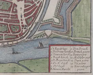 Ludovico Guicciardini - Deventer Oude Kaart Gravure Plattegrond 1652 kopen? Bied vanaf 50!
