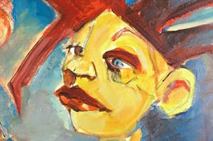 Christine Spierings - Olieverf op doek, z.t. figuren kopen? Bied vanaf 70!