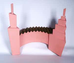 Niet of onleesbaar gesigneerd - Houten wandobject, Zonder titel verkocht voor € 1!