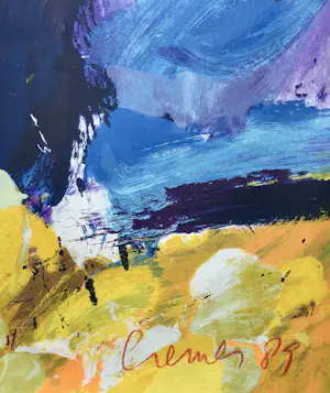 Jan Cremer - zeefdruk ‘Landschap’ - 1989 - ingelijst kopen? Bied vanaf 1!