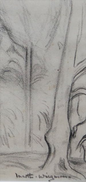 Matthieu Wiegman - Houtskooltekening op papier - "Landschap met bergen" kopen? Bied vanaf 199!