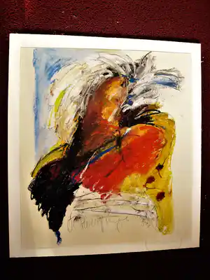 O.C. Hooymeijer - Winnaar gerrit Bennerprijs gmd. techniek (olieverf/Pastel e.a.) "Indian portret" verkocht voor € 94!