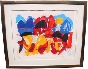 Jan Cremer - Grote zeefdruk van kleurrijk tulpenveld '98 kopen? Bied vanaf 375!