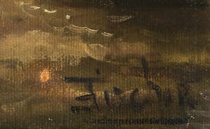 Niet of onleesbaar gesigneerd - Olieverf op doek, Havengezicht - Ingelijst kopen? Bied vanaf 1!