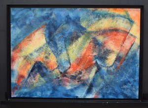 Niet of onleesbaar gesigneerd - Abstract blauw en rood kopen? Bied vanaf 10!