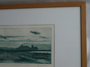 Huub Scheres - Ets , Aankomst in de avond – gesigneerd & ingelijst – 1979 – nr 2 van 10 kopen? Bied vanaf 10!