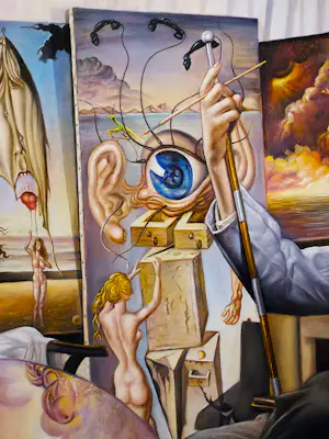 Alfonso Moreno - Salvador Dali in zijn atelier in New York kopen? Bied vanaf 495!