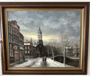 Franciscus Leonardus Corsius - Stadsgezicht Leiden kaufen? Bieten Sie von 1000!