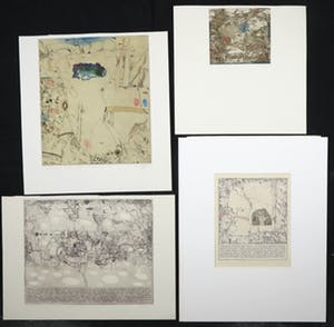 Anneke van der Mandele - Jan van Winkel, Anneke Minter e.a., Lot van 19 etsen en een litho kopen? Bied vanaf 60!