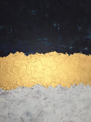 John Foppen - Symphony in D. Blue + Wh. + Gold........# K 05. XL . GROOT. kopen? Bied vanaf 189!
