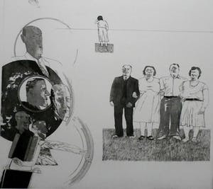 Kees Spermon - Ets/aquatint: Family scene I - 1970 kopen? Bied vanaf 50!