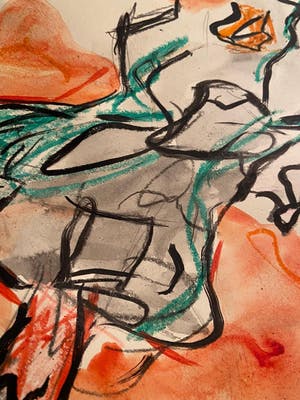 Jan Sierhuis - Tekening krijt acryl kopen? Bied vanaf 1!