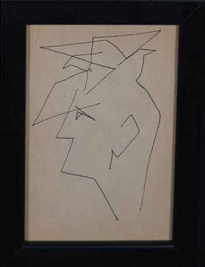 Siep van den Berg - Lot van twee pentekeningen, Ideéenman en man - Ingelijst kopen? Bied vanaf 35!