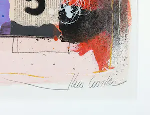 Theo Koster - Zeefdruk en collage, E 5 kopen? Bied vanaf 35!