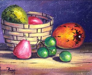 Niet of onleesbaar gesigneerd - C4125-8 - Naief Stilleven met fruit kopen? Bied vanaf 1!