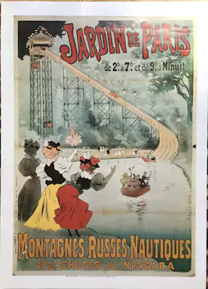 George Meunier - Affiche Jardin de Paris, Montagnes Russes Nautiques kaufen? Bieten Sie von 1!