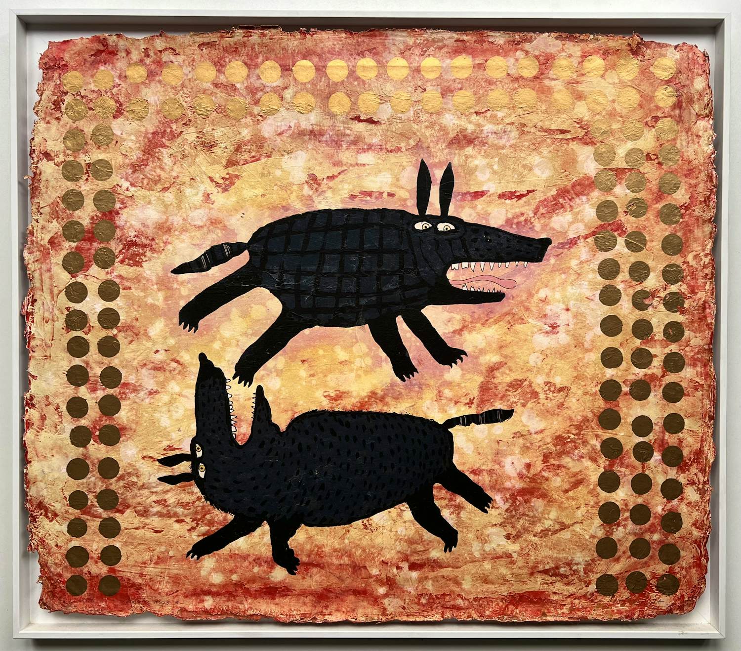Gert Strengholt - Gemengde druktechniek op papier | 'Nasty dogs 3' | 2011 (FRAAI INGELIJST) kopen? Bied vanaf 10!