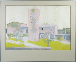 Adrian de Gijzel - Gouache, San Margaritha - Ingelijst kopen? Bied vanaf 1!