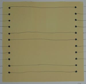 René Klinkers - Gemengde techniek , “4Kant met lijnen II” – gesigneerd kopen? Bied vanaf 25!