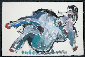 Anton Heyboer - Acryl op papier, Liggend naakt kopen? Bied vanaf 350!