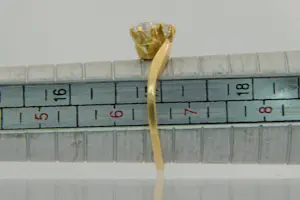 73 - Chique 20 Krt geel gouden slag-ring met ca 0.50 ct briljant - klein model kopen? Bied vanaf 380!