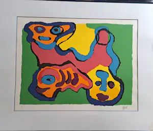 Karel Appel - Drie gezichten kopen? Bied vanaf 650!