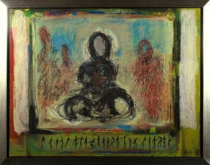 Ad Arma - Gemengde techniek op board, India - Ingelijst (Groot) kopen? Bied vanaf 100!