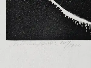 Harry Disberg - Jaren 50 Linosnede: Poes op kleed - gelimit.oplage (200) - potlood gesigneerd kaufen? Bieten Sie von 38!